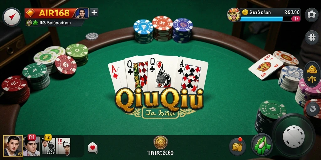 Screenshot utama gameplay QiuQiu yang menegangkan.