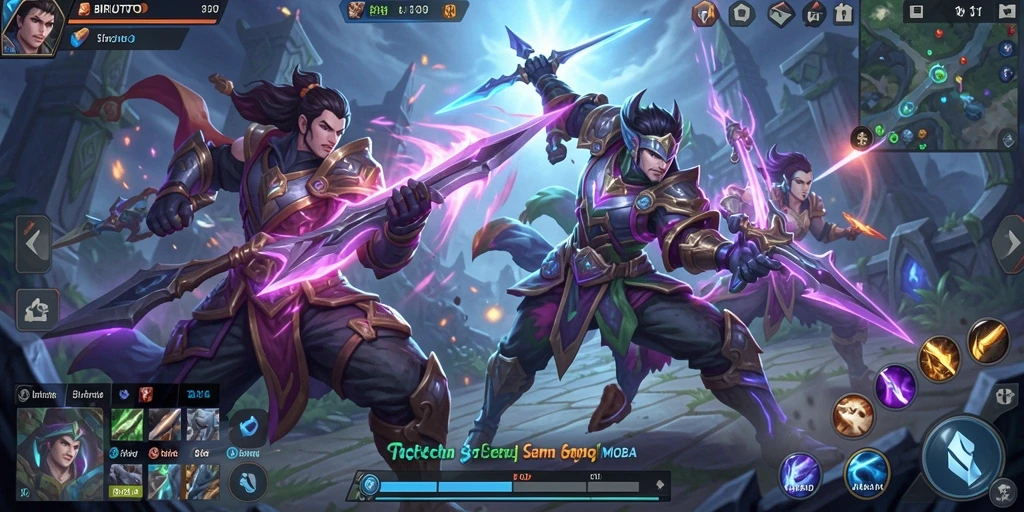 Screenshot gameplay BIRUTOTO menampilkan aksi intens antarpemain.