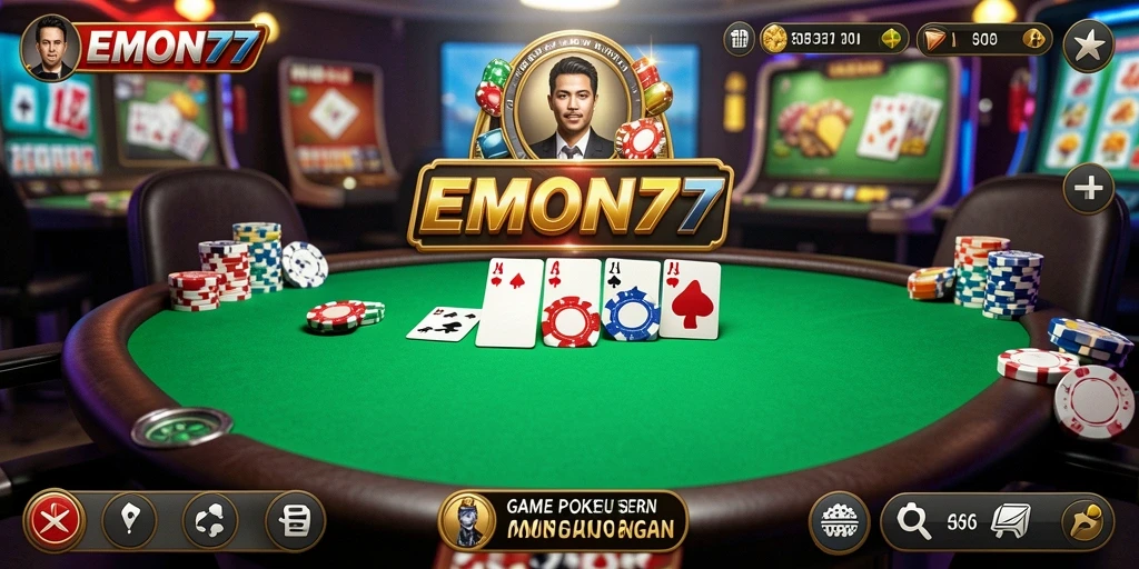 Gameplay seru di EMON77 dengan suasana poker yang nyata.