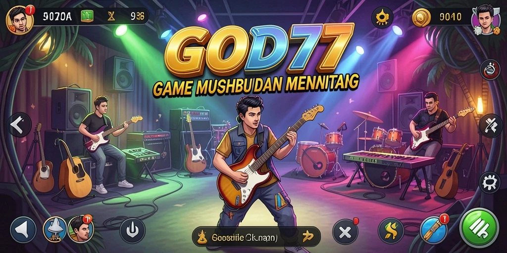 Tampilan gameplay GOD77 dengan serunya bermain musik.