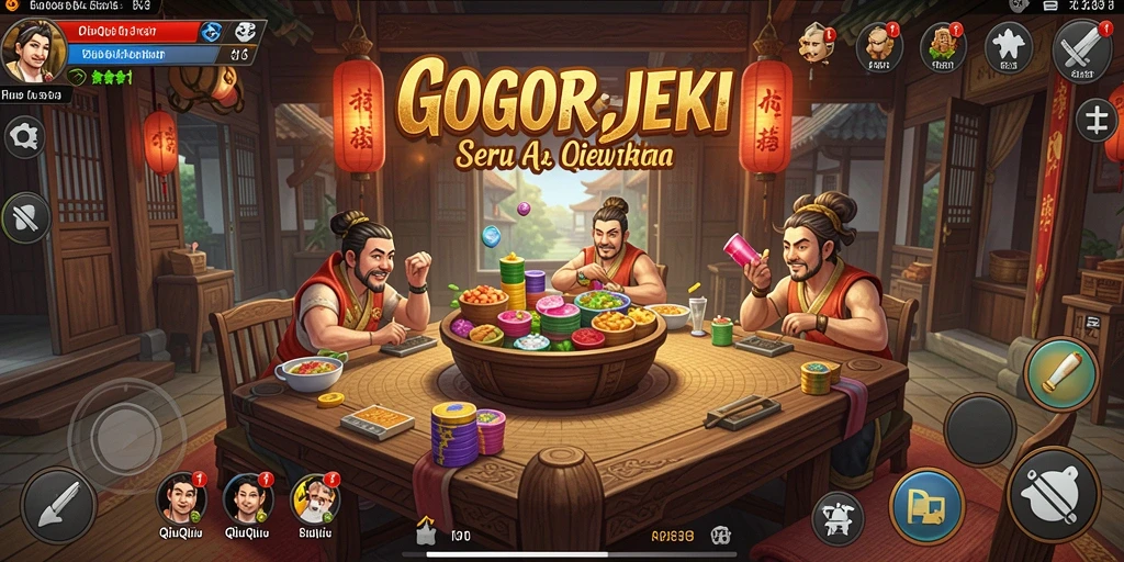 Gameplay seru GOGOREJEKI dengan kartu QiuQiu.
