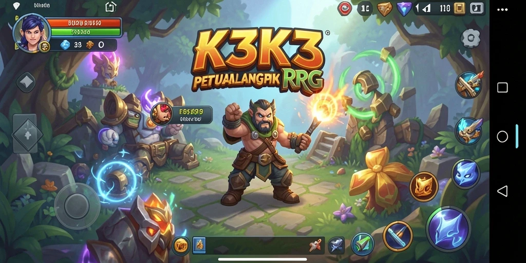 Screenshot menampilkan aksi laga seru dalam K3K3.