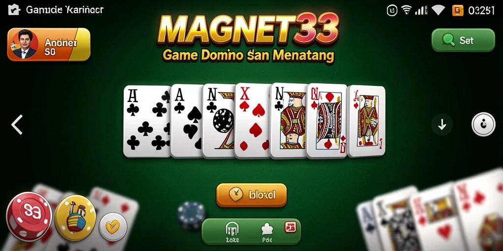 Tampilan screenshot utama MAGNET33 menampilkan suasana seru permainan Domino.