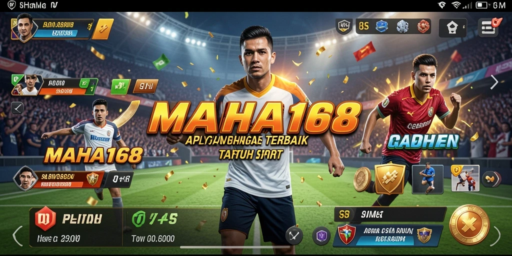 Tampilan layar utama MAHA168 dengan berbagai pilihan taruhan olahraga.