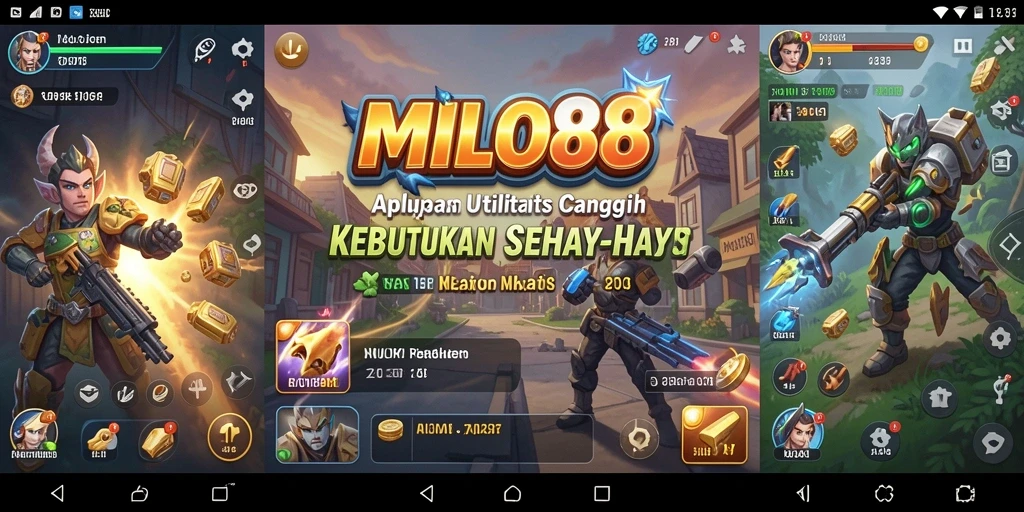 Antarmuka aplikasi MILO88 yang bersih dan mudah digunakan.