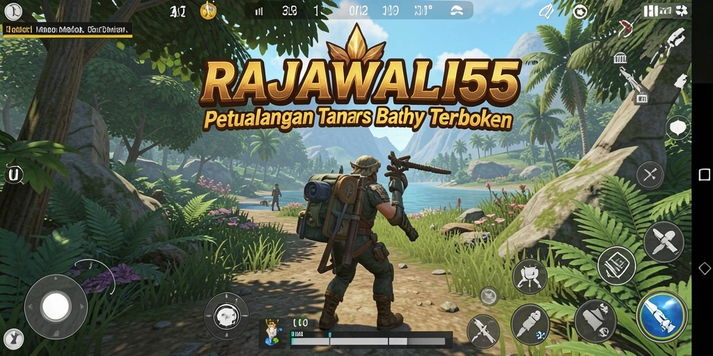 Screenshot gameplay RAJAWALI55 menampilkan kebebasan menjelajah dunia terbuka.