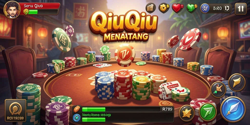 Tampilan gameplay QiuQiu yang seru di RR789.