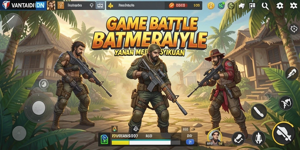 Screenshot gameplay VANTAIDN menampilkan aksi Battle Royale yang mendebarkan.
