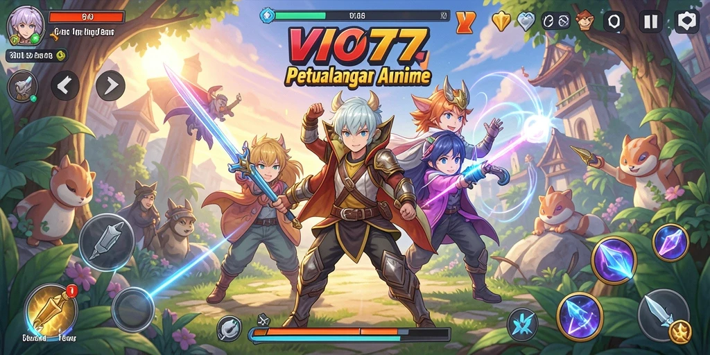 Tampilan gameplay menarik dari VIO77 dengan karakter Anime yang menawan.