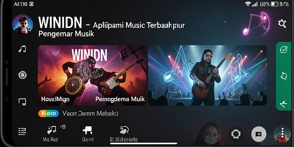 Tampilan screenshot utama <strong>WINIDN</strong> yang menunjukkan gameplay musik yang seru.